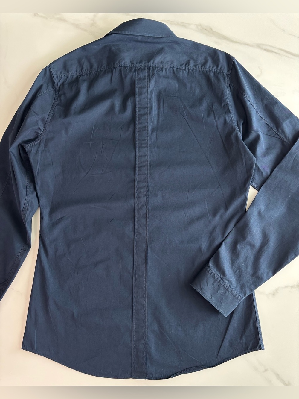 Gucci Men's Dark Blue Button-Front Dress Shirt 40 15 3/4 - Picture 2 of 16